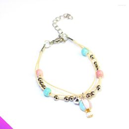 Bracelets porte-bonheur en gros 10 pièces 2023 ballon à air en céramique Bracelet doux romantique fille cire corde 6 Styles ventes directes d'usine