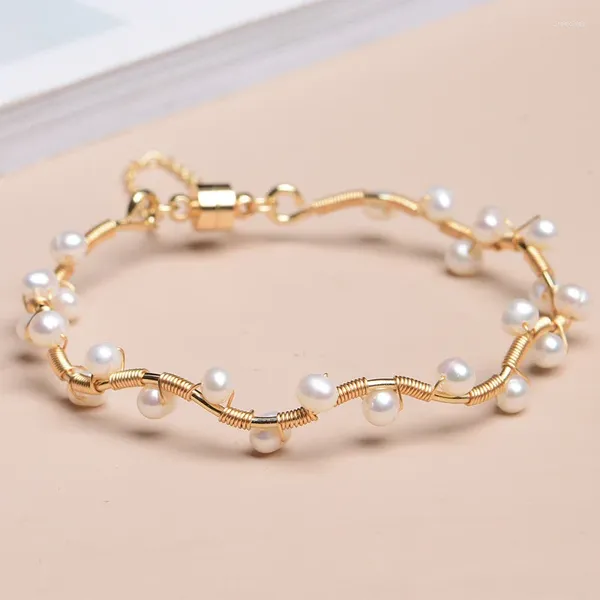 Bracelets à breloques en gros, ensemble de bijoux avec bague et bracelet plaqué or 14 carats