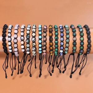 Bedelarmbanden groothandel 6 mm kralen gevlochten armband Agates tijger oogkwarts handgemaakte weefsel verstelbare sieraden geschenken
