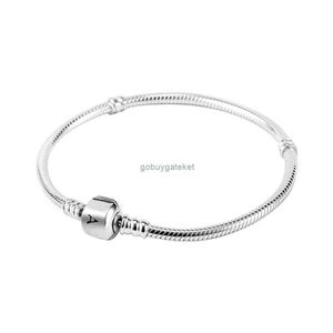 Bracelets de charme en gros 925 en argent sterling 3mm chaîne de serpent Fit Pandora perle bracelet bracelet bricolage bijoux cadeau pour hommes femmes3J1U