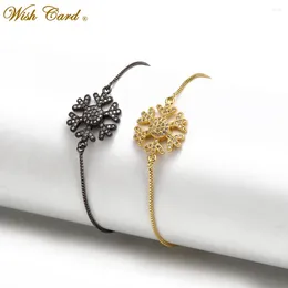 Bracelets de charme de souhaits de souhait 1pc Braceuses de flocon de neige exquises pour femmes bracelet de chaîne blanc zircon fimeas bd253
