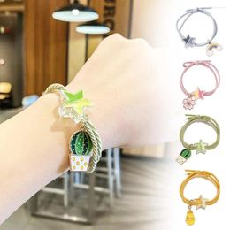 Pulseras con dijes Deseando pulsera de estrella Goma elástica Dulce Regalos para el cabello coreano para amigos Novias o novios Accesorios de joyería Q6l0