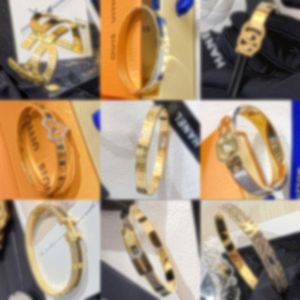Bracelets de charme Femmes Bracelet De Luxe Designer Bijoux Cristal Plaqué Or 18 Carats 925 Argent Plaqué En Acier Inoxydable Amoureux Cadeau Bangles232m