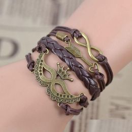 Bedelarmbanden Vrouwen Kroon Masker Armband Infinity Pijl Mtilayer Mode-sieraden Will En Sandy Gift Drop Delivery Dhmlx