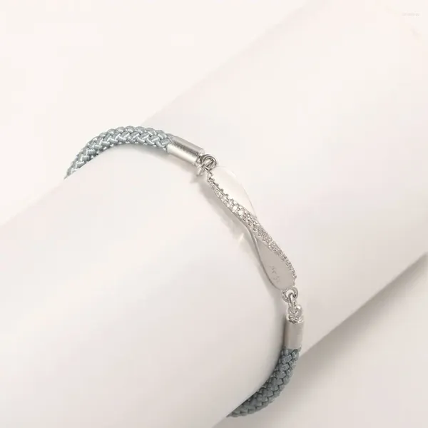 Pulseras de encanto Mujeres Hombres románticos para siempre Amor Tejiendo Cuerda Aleación Parejas Mobius Anillo Amigo Pulsera Mano