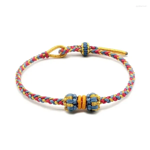 Bracelets de charme Mode féminine exquise tricotée à la main multicolore fil de coton rouge simple bracelet romantique corde accessoire cadeau