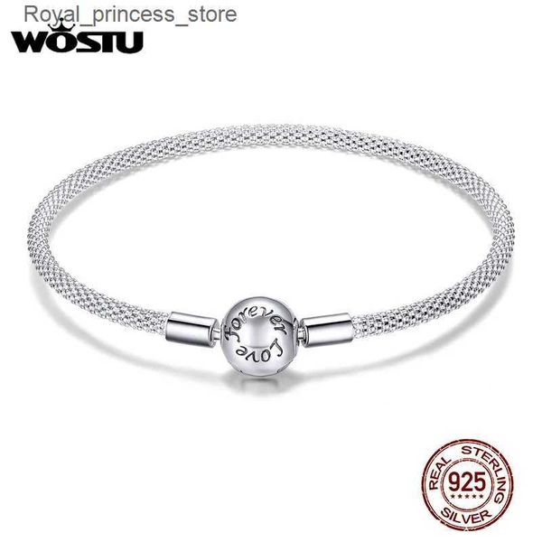 Bracelets de charme WOSTU haute qualité véritable 925 argent Sterling pour toujours aime les femmes ajustement Original bricolage perles bijoux de charme CQB105 Q240321