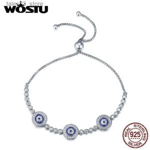 WOSTU Top Sale Merk Luxe % 925 Sterling Zilver Samsara Eye Armband Voor Vrouwen Mannen Fijne Sieraden Gift CQB002 Q231025