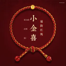 Bracelets de charme Xiao Jinxi Elements cette année Bracelet de corde rouge Femme Guardian Homme tissé à la main Simple du tigre cadeau bijoux