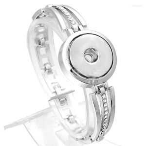 Bedelarmbanden Xinnver Snap Bracelet Diy Charms Silvertated armbanden met kristalfit 18 mm knopen voor vrouwen sieraden ZE368