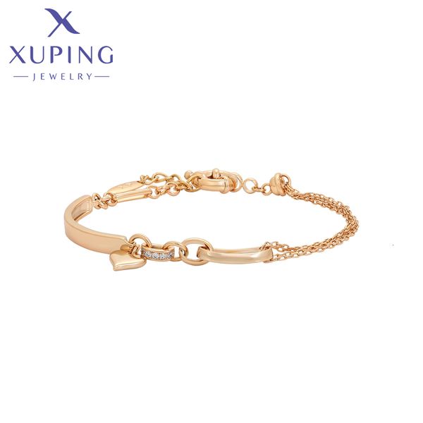 Pulseras de encanto Xuping Joyas Llegada Fashion Fashion Love Bracelets con color de oro para mujeres X000452624 230815