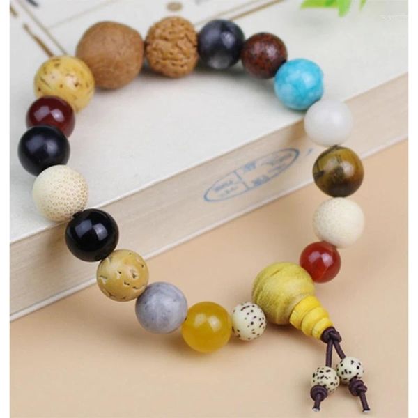 Pulseras de encanto Y4QE 18 cuentas para mujeres hombres moda oración brazalete religioso