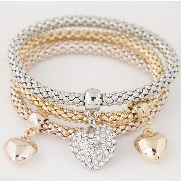 Bracelets porte-bonheur YADA à la mode en forme de coeur perles BraceletsBangles pour femmes Bracelet d'amitié bijoux décontractés Pulseira Feminia BT210009