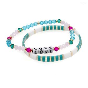 Bedelarmbanden yastyt email turquoise miyuki tila armband set mode sieraden veelkleurige kristal semidecious stenen kraal voor vrouwen