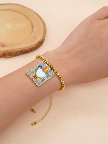 Pulseras con dijes YASTYT LOVE Miyuki, pulsera con cuentas pequeñas, joyería de moda ajustable para regalo de mujer