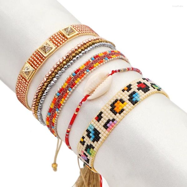 Bracelets de charme YASTYT Miyuk Bracelet léopard pour femmes bijoux en gros mode Boho tressé Pulseras bijoux cadeaux