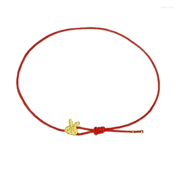 Bracelets porte-bonheur année rouge porte-bonheur pour femme, pendentif réglable