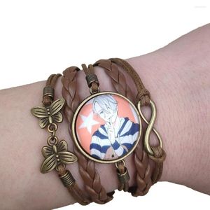 ! bracelets de charme YURI ! ! ! Sur Yuri Victor Antique Anime Leather Bracelet Time Gem Unique Multilayer Infinity Love Butterfly 007-012