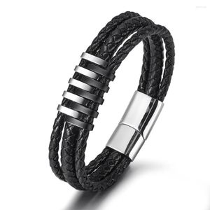 Bedelarmbanden zg heren armband vintage lederen roestvrij staal groothandel domineering titanium mode hand gevlochten armband mannetje