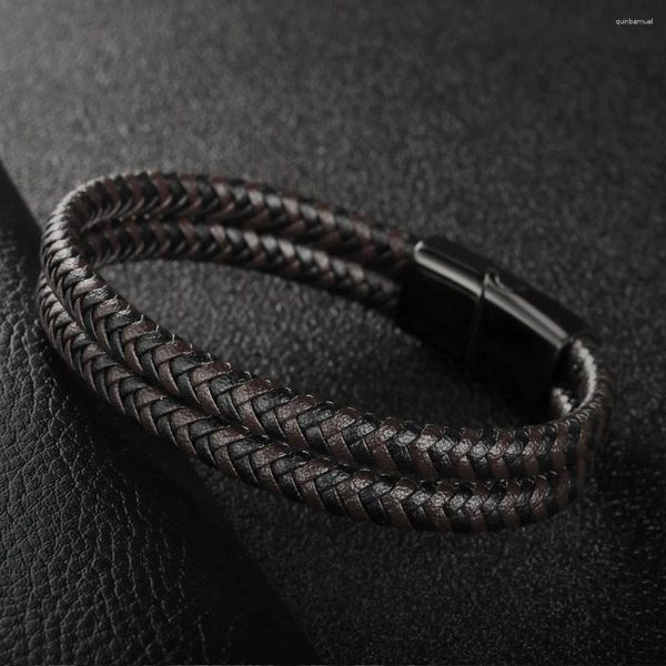 Bracelets de charme ZG Bracelet pour hommes Style Punk couleur mixte tissé en acier inoxydable boucle magnétique bijoux en gros