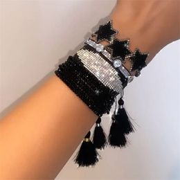 Bedelarmbanden zhongvi miyuki ster armband trendy sieraden voor vrouwen kristal pulseras sieraden Mexicaanse kwastjes geschenken druppel 230215