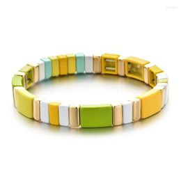 Bedelarmbanden zmzy Boheemse eenvoudige handgemaakte email Tila armband vrouwen meisjes polsband stapelbare kleurblok sieraden