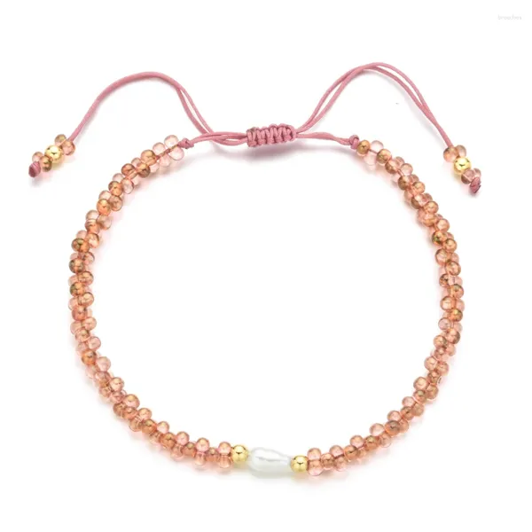 Bracelets de charme Zmzy Crystal Beads Pearl pour femmes bijoux Bohemian Beau Cordon de corde perlée