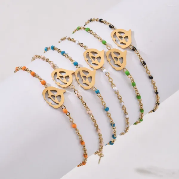 Bracelets de charme Zmzy mignon Halloween chaîne bracelet brin bracelets en acier inoxydable ami cadeau de fête