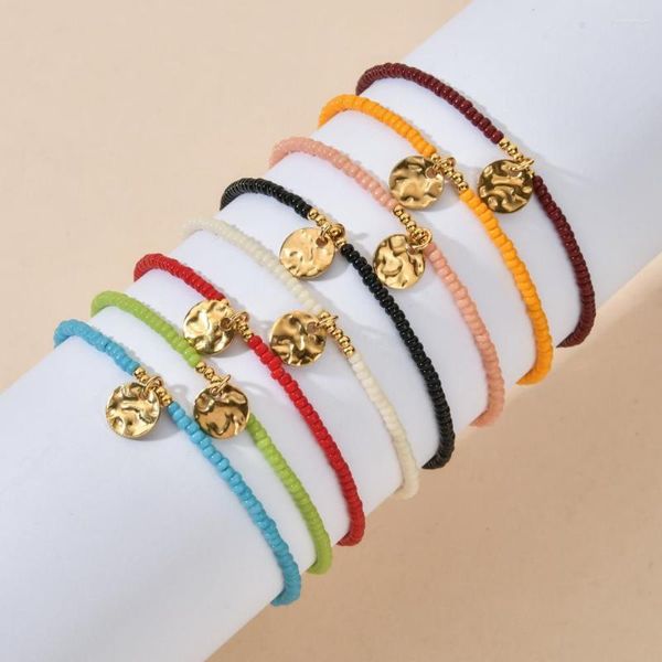 Bracelets de charme Zmzy plaque de couleur or vente en gros Y2K accessoires Miyuki perles Bracelet pour femmes Boho été Pulseras bijoux