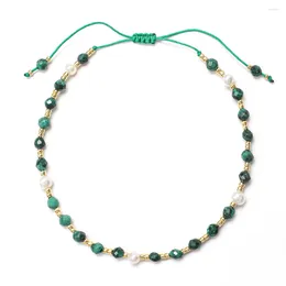Bracelets de charme Zmzy Perles de pierre naturelle sur la main Bracelet de perles Bijoux de mode pour femmes Cadeau de fête Tourmaline Fait à la main France Design