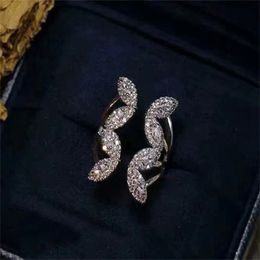 Charm Butterfly Lady Finger Ring Diamond CZ 925 Sterling Silver Party trouwringen voor vrouwen beloven verjaardagsjuwelencadeau