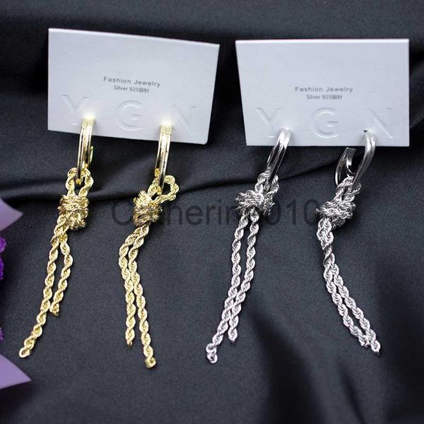 Pendientes de la cadena de encanto para mujeres Vintage de 18k oro largo Tassel Tassel Eardrop coreano lindo joyería de moda Weddgifts 2023 J230817