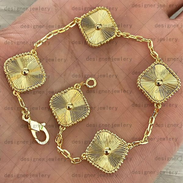 Charme trèfle bracelet créateur pour femme bijoux de luxe bracelet plaqué argent or breloques nacre fête de fiançailles cadeaux de mariage bijoux créateur femme