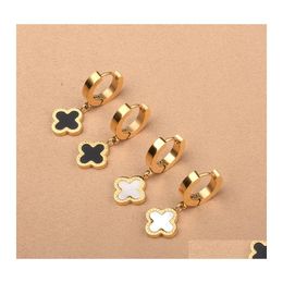 Charm Clover Ohrring Gold Edelstahl Hie Ohrringe Drop Delivery Schmuck Dhw1N