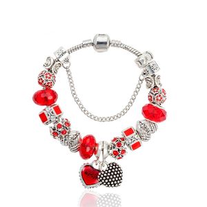 Bracelet pendentif coeur en cristal plaqué argent, coffret original, bricolage, aile d'ange, cadeau de fête des mères
