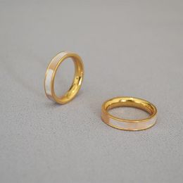Charme delicate ringen voor dames shell splitsen dunne ring gladde glazuur acsory casual sport trouwfeest vrouwelijke geschenken