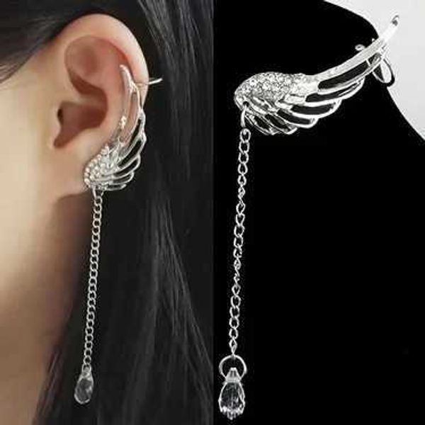 Charme delysia king femmes ailes anges boucles d'oreilles plume étore étalon de bijoux de pavage en cristal y240423