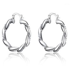 Charme Dress Up Girl Silver Jewelry Hoop Earring Européen Style Creative Ed Corde Route pour les femmes exquise git présente18689647