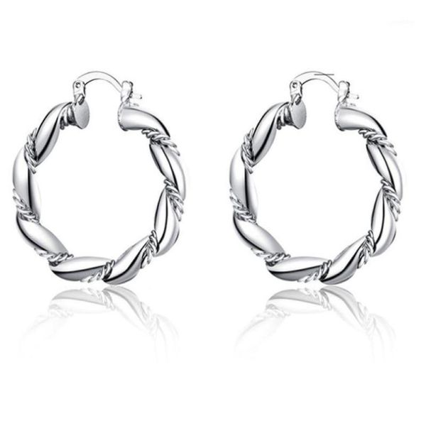 Charme Dress Up Girl Silver Jewelry Hoop Earring Europe Style Creative Ed Corde Route pour les femmes exquise git présente19266836