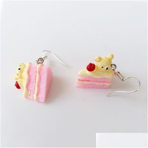 Charme Boucle D'oreille Pour Les Femmes Résine Goutte Sur Mesure À La Main Jolies Filles Cadeau Biscuits Macaron Gâteau Alimentaire Donuts Livraison Bijoux Boucles D'oreilles Dh6R1