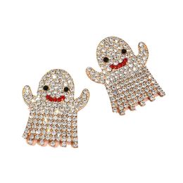 Charm Europese en Amerikaanse Crossborder Persoonlijkheid overdreven cartoonlegering Diamant Ghost Ear Pin Halloween grappig schattig alle dhgarden dhhew