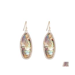 Charm mode acryl abalone shell papier charmes oorbellen rhine -goud kleur bengle brincos pendientes merk sieraden vrouwen drop del dhbhu