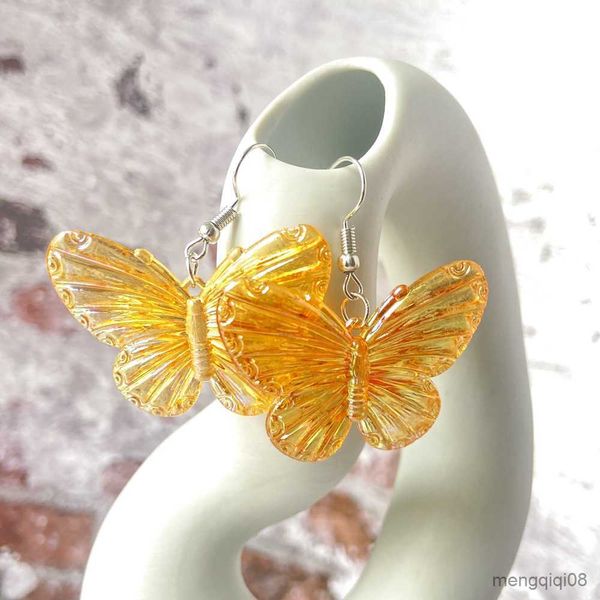 Charme mode créatif couleur papillon pendentif boucles d'oreilles pour femmes 2023 nouvelles dames bijoux Direct R230603