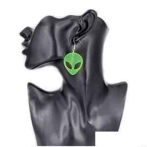 Charm Fashion Creative Green Alien Simation Of Mineral Water Bottles Pendientes Cute Handmade Womens Jewelry Drop Delivery Dha0K