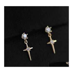 Charm mode moeders diamanten oorbellen verkopen meisjes kruis in 2021 groothandel van Europese en Amerikaanse sieraden 849 r2 drop levering dheyn