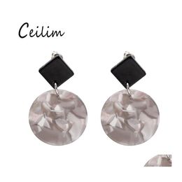 Charme Mode Femmes Bijoux Géométrie Colorf Acrylique Goutte Boucle D'oreille Pour Rhombique Circar Designer Personnalisé Boucles D'oreilles Livraison Boucles D'oreilles Otcge