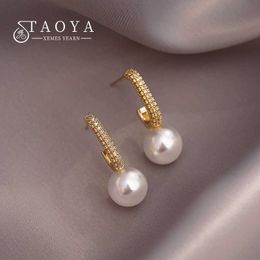 Charme français haut sens géométrique simple perle boucles d'oreilles pour femme Halloween fête veille cadeaux bijoux étudiant filles élégant accessoires G230225