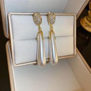 Charme FYUAN Vintage Simple boucles d'oreilles longue perle d'eau pour femmes filles déclaration bijoux cadeaux 231208