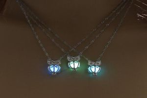 Charm gloeiende uil hang ketting schattige lichtgevende sieraden choker 3 kleuren kerstcadeau voor vrouwen ketting mode druppel gb3421401