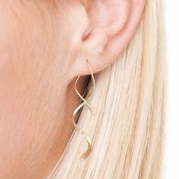 Charm goud gevuld925 zilveren oorbellen handgemaakte vintage spiraal brincos sieraden feestenpendientes oorbellen oorbellen voor vrouwen z0323
